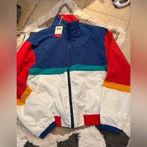 Tommy Jeans men M size Blue and Red vintage look  Windbreaker jacket